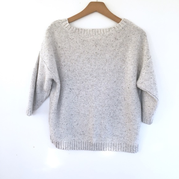 Oatmeal lightweight cropped sweater - Picture 6 of 8